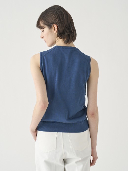 ノースリーブコットンニットプルオーバー | KERRY | 30G MODERN FIT 詳細画像 DELFT BLUE 5