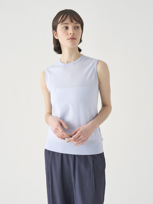 ノースリーブコットンニットプルオーバー | KERRY | 30G MODERN FIT 詳細画像 DEW 2