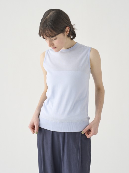 ノースリーブコットンニットプルオーバー | KERRY | 30G MODERN FIT 詳細画像 DEW 3