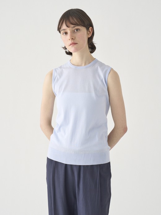 ノースリーブコットンニットプルオーバー | KERRY | 30G MODERN FIT 詳細画像 DEW 4