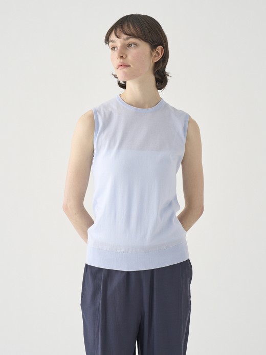 ノースリーブコットンニットプルオーバー | KERRY | 30G MODERN FIT 詳細画像 DEW 5