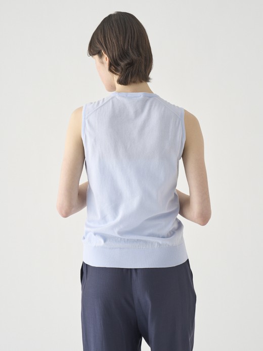 ノースリーブコットンニットプルオーバー | KERRY | 30G MODERN FIT 詳細画像 DEW 7