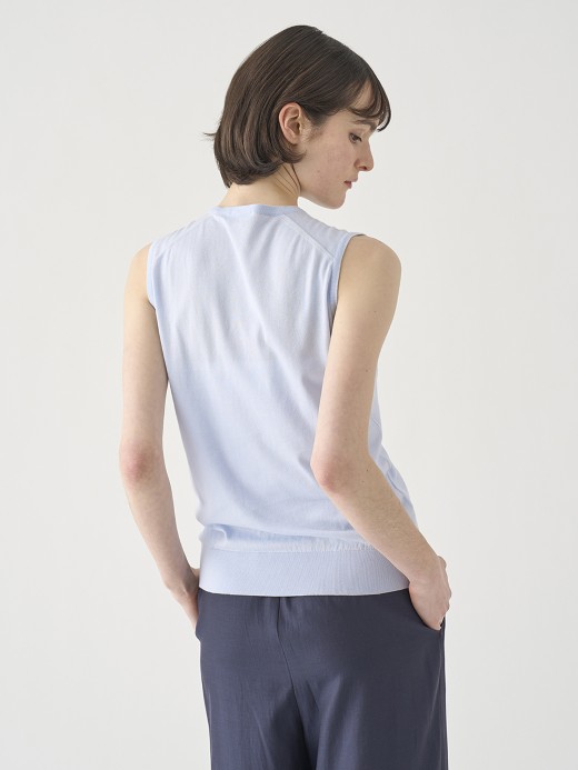 ノースリーブコットンニットプルオーバー | KERRY | 30G MODERN FIT 詳細画像 DEW 8