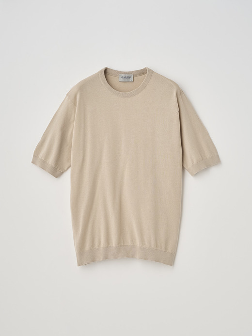 半袖コットンニットＴシャツ | KIELL | 30G MODERN FIT 詳細画像 ALMOND 1