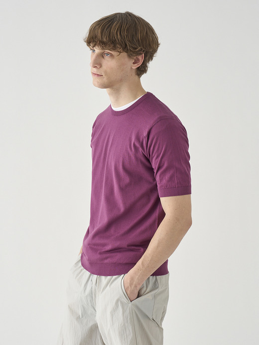半袖コットンニットＴシャツ | KIELL | 30G MODERN FIT 詳細画像 AMARANTH 4