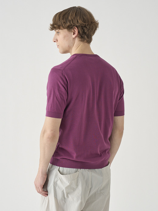 半袖コットンニットＴシャツ | KIELL | 30G MODERN FIT 詳細画像 AMARANTH 5