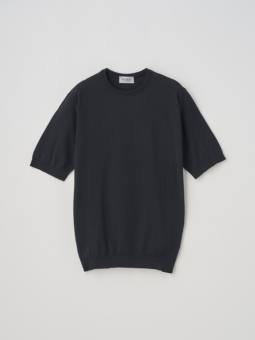 半袖コットンニットＴシャツ | KIELL | 30G MODERN FIT 詳細画像 BLACK 1