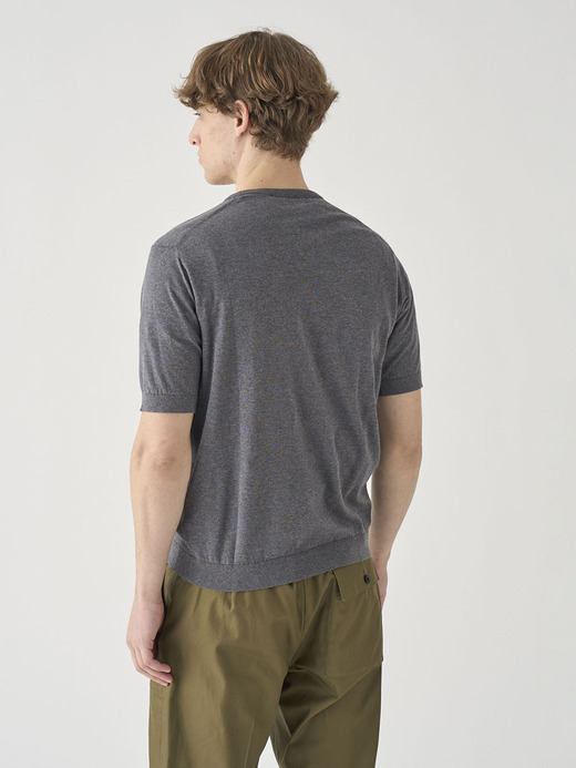 半袖コットンニットＴシャツ | KIELL | 30G MODERN FIT 詳細画像 CHARCOAL 6