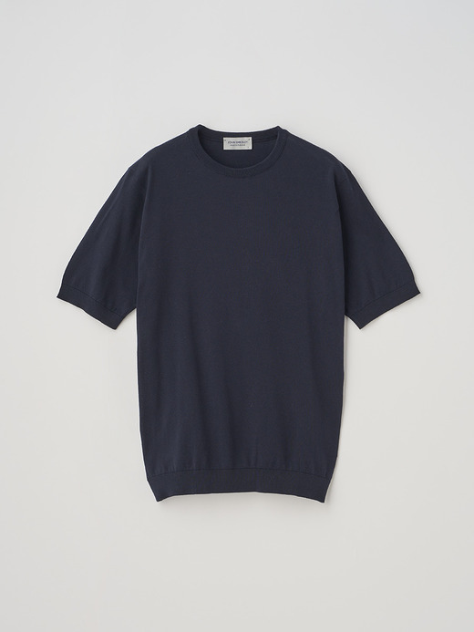 半袖コットンニットＴシャツ | KIELL | 30G MODERN FIT 詳細画像 NAVY 1
