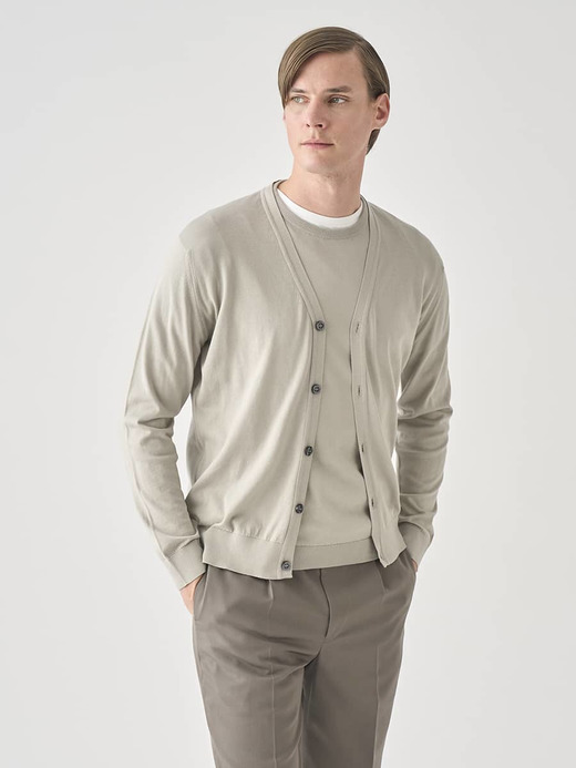 半袖コットンニットＴシャツ | KIELL | 30G MODERN FIT 詳細画像 PARCHMENT 9