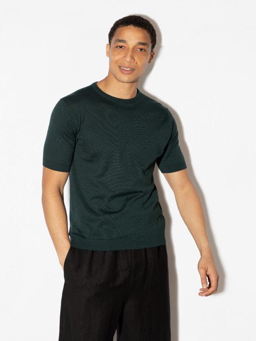 半袖コットンニットＴシャツ | KIELL | 30G MODERN FIT 詳細画像 RAINFOREST 2