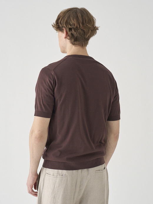 半袖コットンニットＴシャツ | KIELL | 30G MODERN FIT 詳細画像 RAISIN 6