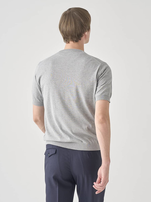 半袖コットンニットＴシャツ | KIELL | 30G MODERN FIT 詳細画像 SILVER 6
