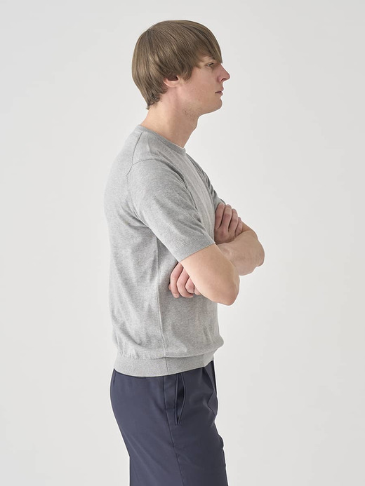 半袖コットンニットＴシャツ | KIELL | 30G MODERN FIT 詳細画像 SILVER 7