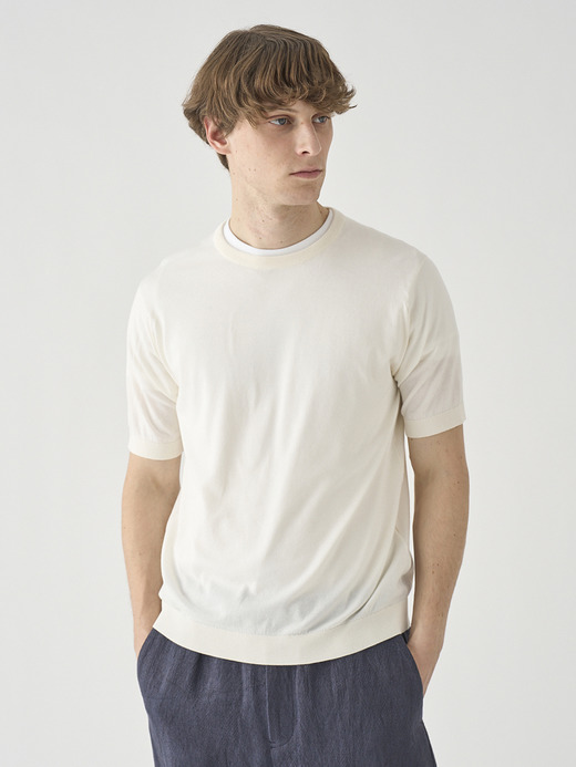半袖コットンニットＴシャツ | KIELL | 30G MODERN FIT 詳細画像 STARCH 1