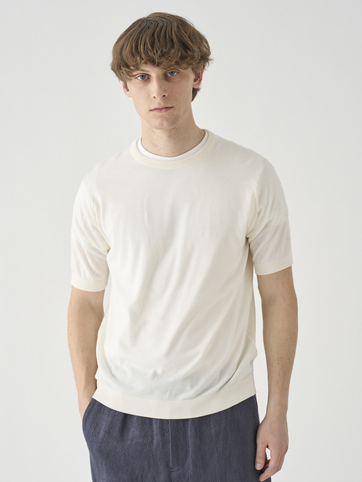 半袖コットンニットＴシャツ | KIELL | 30G MODERN FIT 詳細画像 STARCH 3