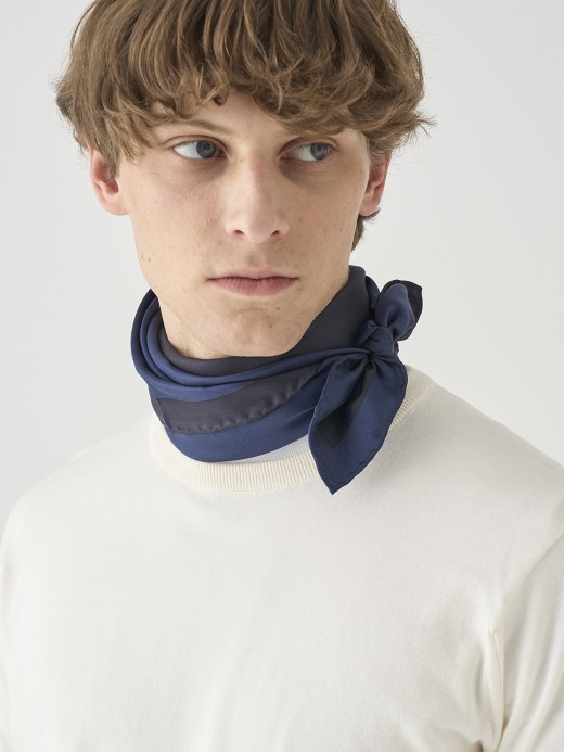bicolor Silk Scarf | SF752 詳細画像 NO1(L03530SF752_ＭＩＤxＨＭＢ) 2