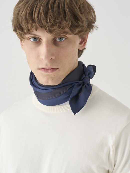 bicolor Silk Scarf | SF752 詳細画像 NO1(L03530SF752_ＭＩＤxＨＭＢ) 3