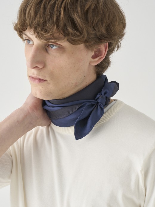 bicolor Silk Scarf | SF752 詳細画像 NO1(L03530SF752_ＭＩＤxＨＭＢ) 4