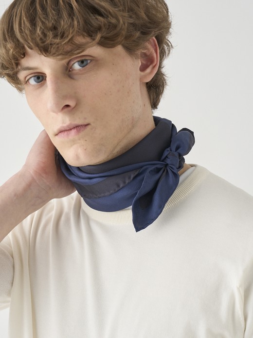 bicolor Silk Scarf | SF752 詳細画像 NO1(L03530SF752_ＭＩＤxＨＭＢ) 5