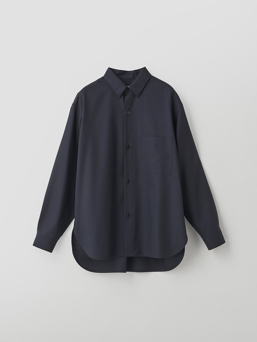 SUPER100’Sトロピカルウール長袖CPOシャツ ｜FB267 詳細画像 NO3(L03620FB267_ネイビー) 2