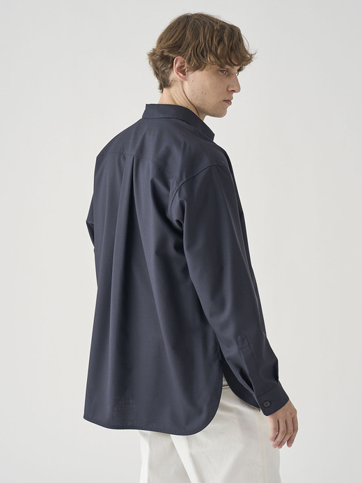 SUPER100’Sトロピカルウール長袖CPOシャツ ｜FB267 詳細画像 NO3(L03620FB267_ネイビー) 8