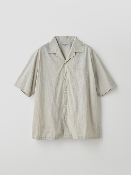 リサイクルナイロンワンピースカラー半袖シャツ ｜FB273 詳細画像 NO1(L03620FB273_グレー) 2