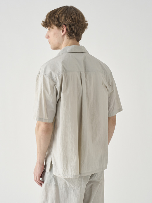 リサイクルナイロンワンピースカラー半袖シャツ ｜FB273 詳細画像 NO1(L03620FB273_グレー) 5