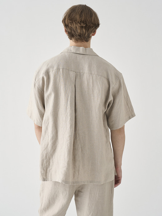 リネンオープンカラー半袖シャツ ｜FB277 詳細画像 NO1(L03620FB277_ナチュラル) 6