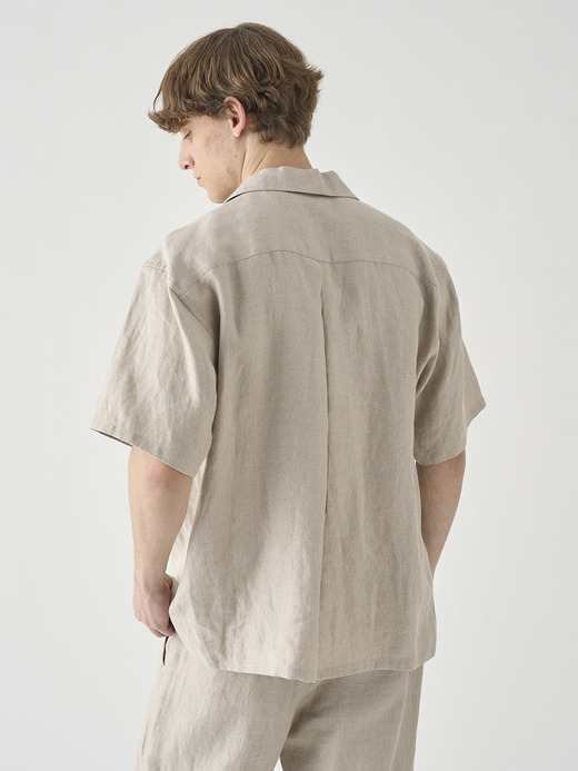 リネンオープンカラー半袖シャツ ｜FB277 詳細画像 NO1(L03620FB277_ナチュラル) 7