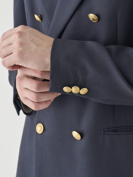 バーズアイダブルブレストジャケット ｜FJ251 詳細画像 NO1(L03620FJ251_ネイビー) 8