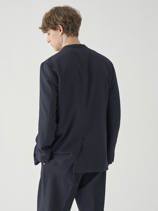 ウォッシュドウールホップサック　ノーカラージャケット ｜FJ259 詳細画像 NO1(L03620FJ259_ネイビー) 8