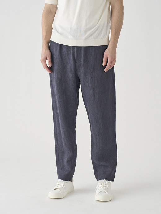 リネンジャガード イージーパンツ ｜FP255 詳細画像 NO1(L03620FP255_ネイビー) 3