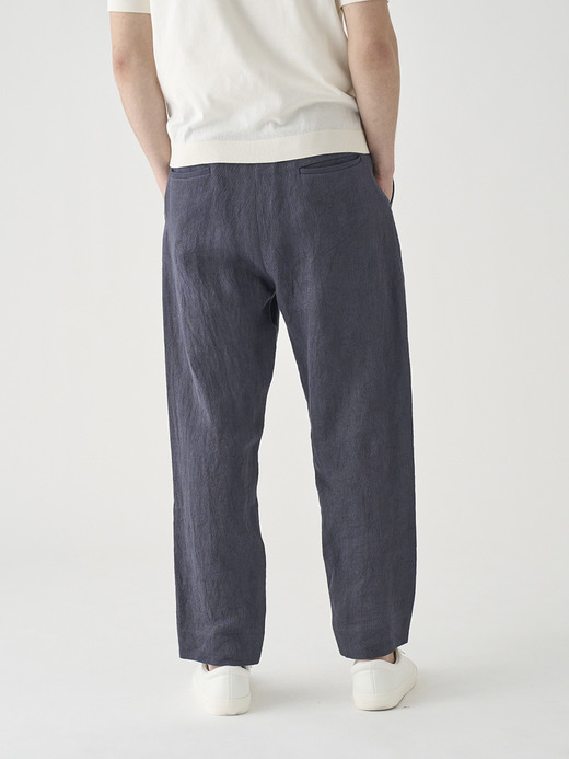 リネンジャガード イージーパンツ ｜FP255 詳細画像 NO1(L03620FP255_ネイビー) 6