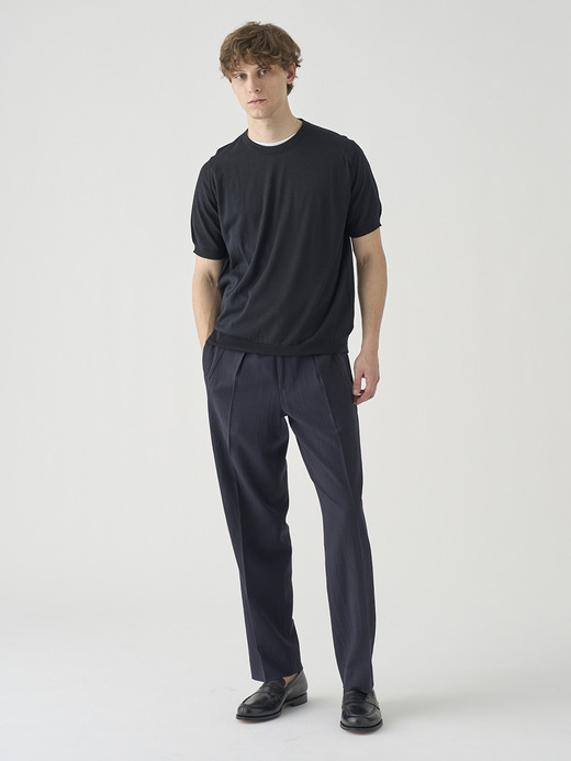 ウォッシュドウールホップサック　テーパードトラウザー ｜FP260 詳細画像 NO1(L03620FP260_ネイビー) 6