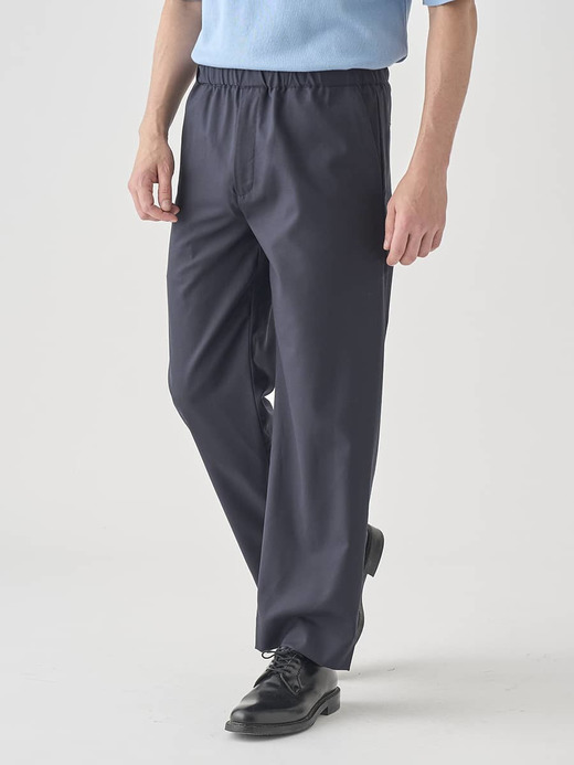 SUPER100’Sトロピカルウールイージーパンツ ｜FP268 詳細画像 NO3(L03620FP268_ネイビー) 3