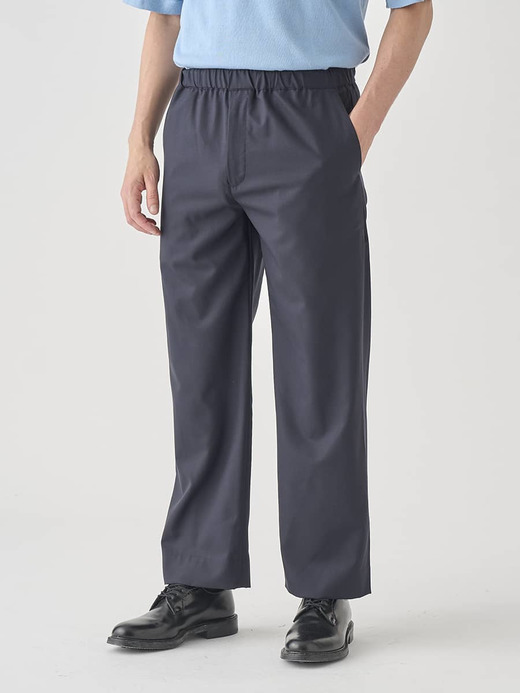 SUPER100’Sトロピカルウールイージーパンツ ｜FP268 詳細画像 NO3(L03620FP268_ネイビー) 4