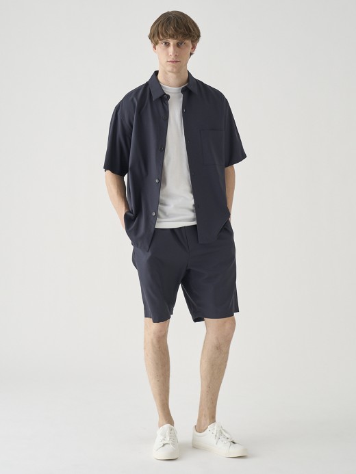 SUPER100’Sトロピカルウールイージーショーツ ｜FP270 詳細画像 NO3(L03620FP270_ネイビー) 5