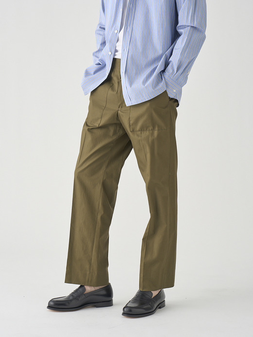 スーピマコットン ブリティッシュアーミーワークパンツ ｜FP278 詳細画像 NO1(L03620FP278_オリーブ) 4