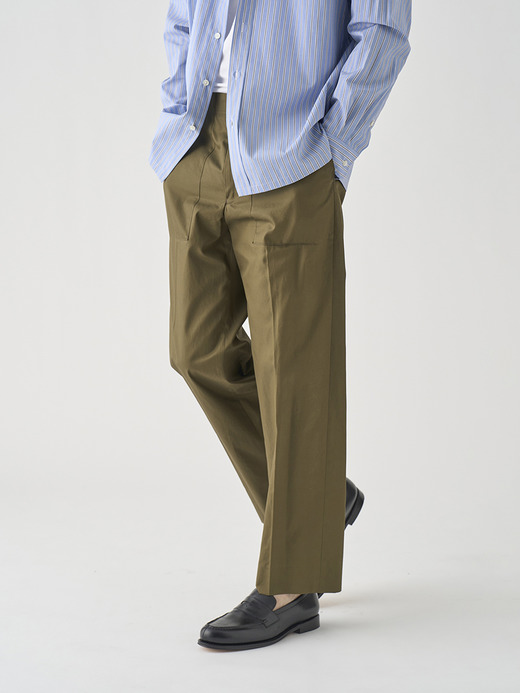 スーピマコットン ブリティッシュアーミーワークパンツ ｜FP278 詳細画像 NO1(L03620FP278_オリーブ) 6