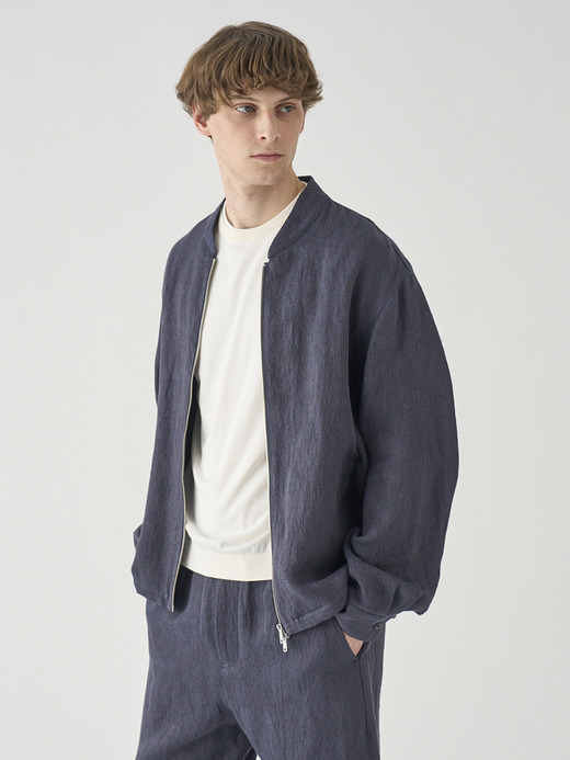 リネンジャガード ショートブルゾン ｜JM254 詳細画像 NO1(L03620JM254_ネイビー) 6