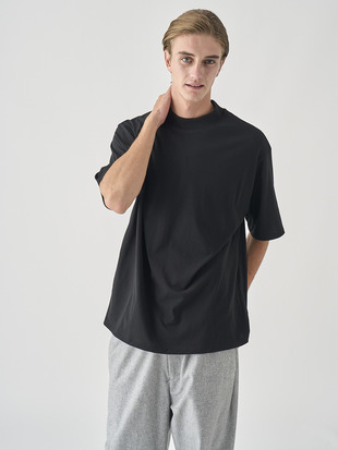 コットン オーバーサイズモックネックＴシャツ｜UTS952