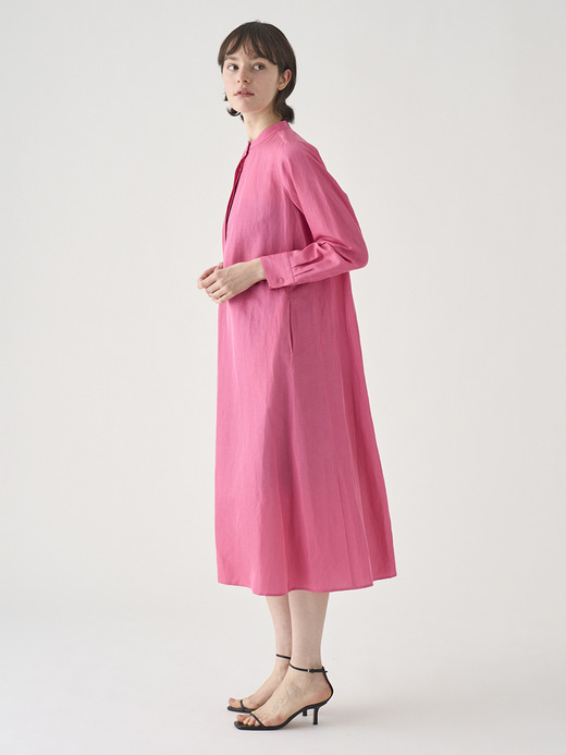 リネン混フレアワンピース ｜FA160 詳細画像 NO2(L03640FA160_ピンク) 1
