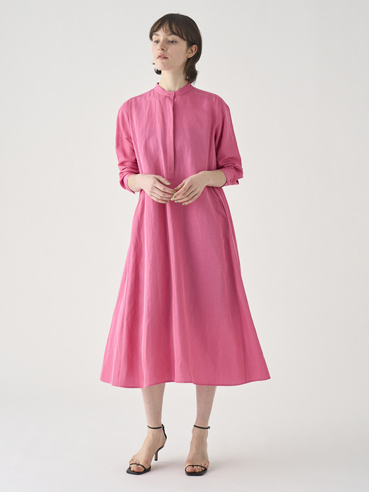 リネン混フレアワンピース ｜FA160 詳細画像 NO2(L03640FA160_ピンク) 3