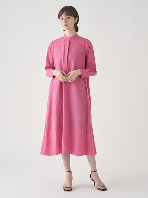 リネン混フレアワンピース ｜FA160 詳細画像 NO2(L03640FA160_ピンク) 4