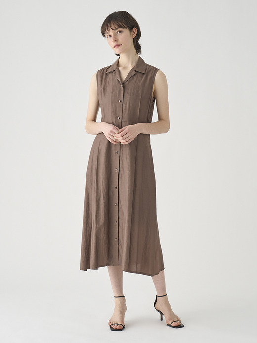 フロントボタンロングシャツワンピース ｜FA176 詳細画像 NO2(L03640FA176_ブラウン) 3