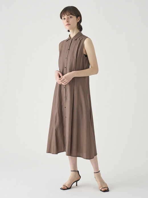 フロントボタンロングシャツワンピース ｜FA176 詳細画像 NO2(L03640FA176_ブラウン) 4