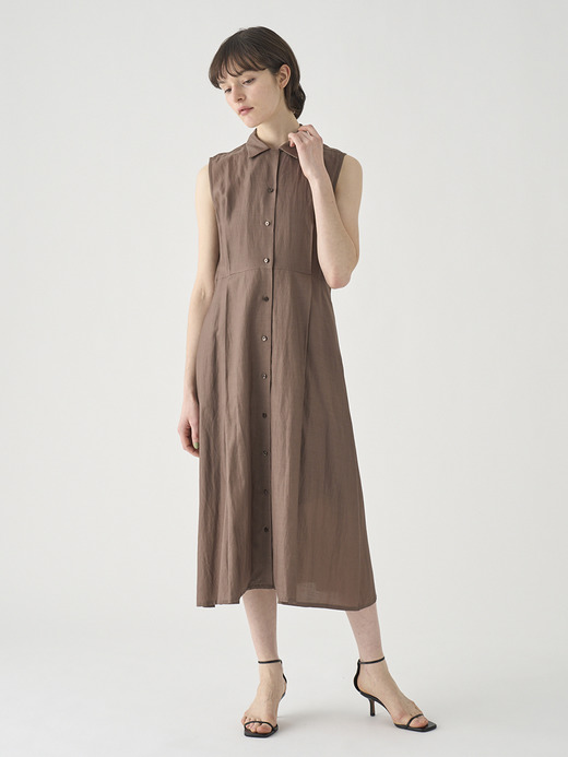フロントボタンロングシャツワンピース ｜FA176 詳細画像 NO2(L03640FA176_ブラウン) 5