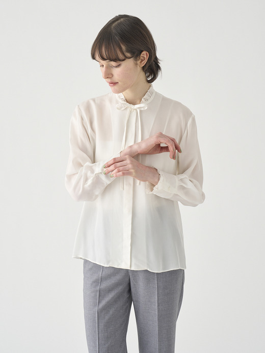 フリルボウタイブラウス ｜FB153 詳細画像 NO1(L03640FB153_ホワイト) 1