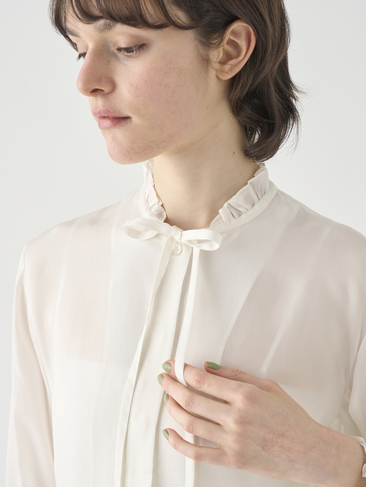 フリルボウタイブラウス ｜FB153 詳細画像 NO1(L03640FB153_ホワイト) 6
